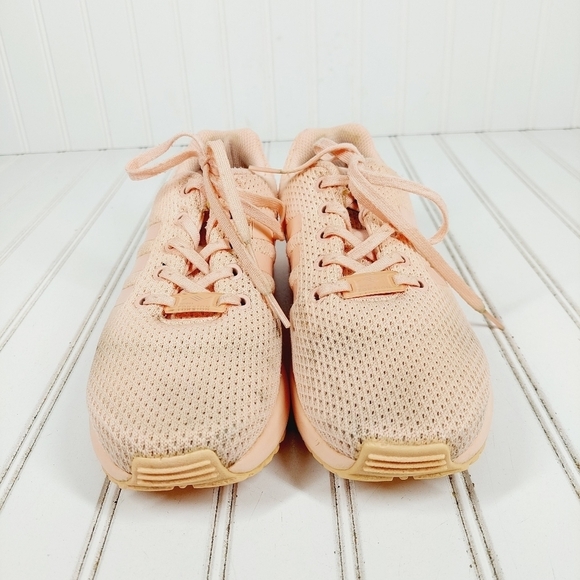 adidas Originals Zx Flux Peach Pink Lace Up Mesh Athleisure Running Sneaker A110 - Picture 3 of 11